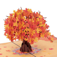 Thumbnail for orange autumn tree 3D greeting card