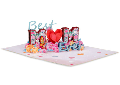Paper Love Pop Up Cards - Best Mom Ever Pop Up Card