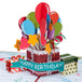 Happy Birthday Balloons Pop Up Card