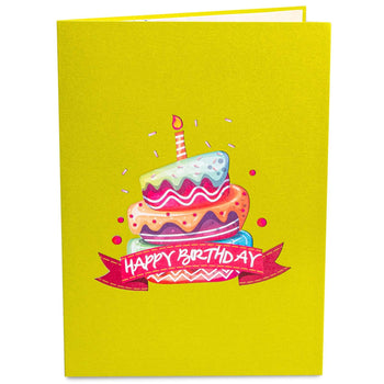 Happy Birthday Cake Pop Up Card