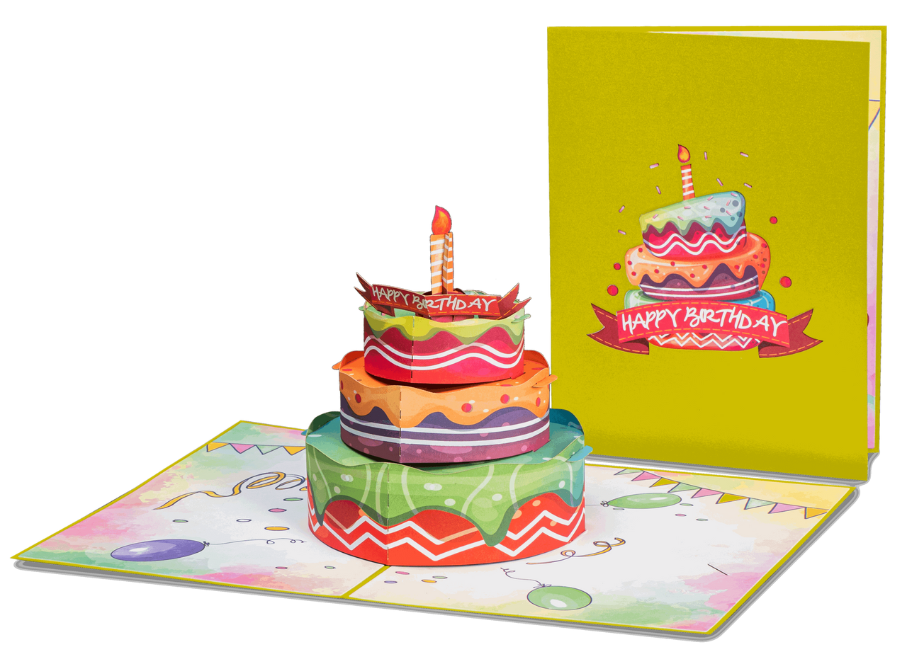 Happy Birthday Cake Pop Up Card