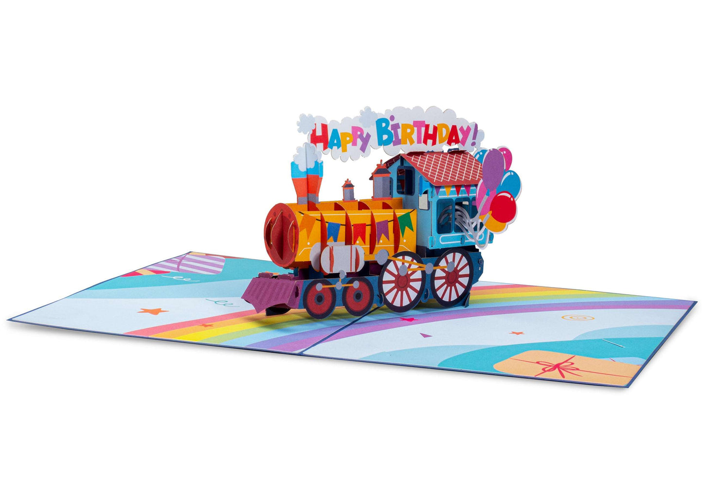 Happy Birthday Train Pop Up Card