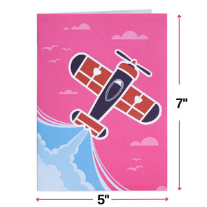 Love Biplane Pop Up Card - 5"x7"