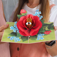 Thumbnail for Camellia Flower Pop Up Card