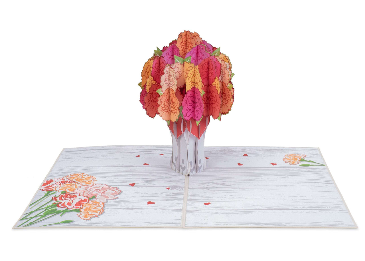 Carnation Bouquet Pop Up Card