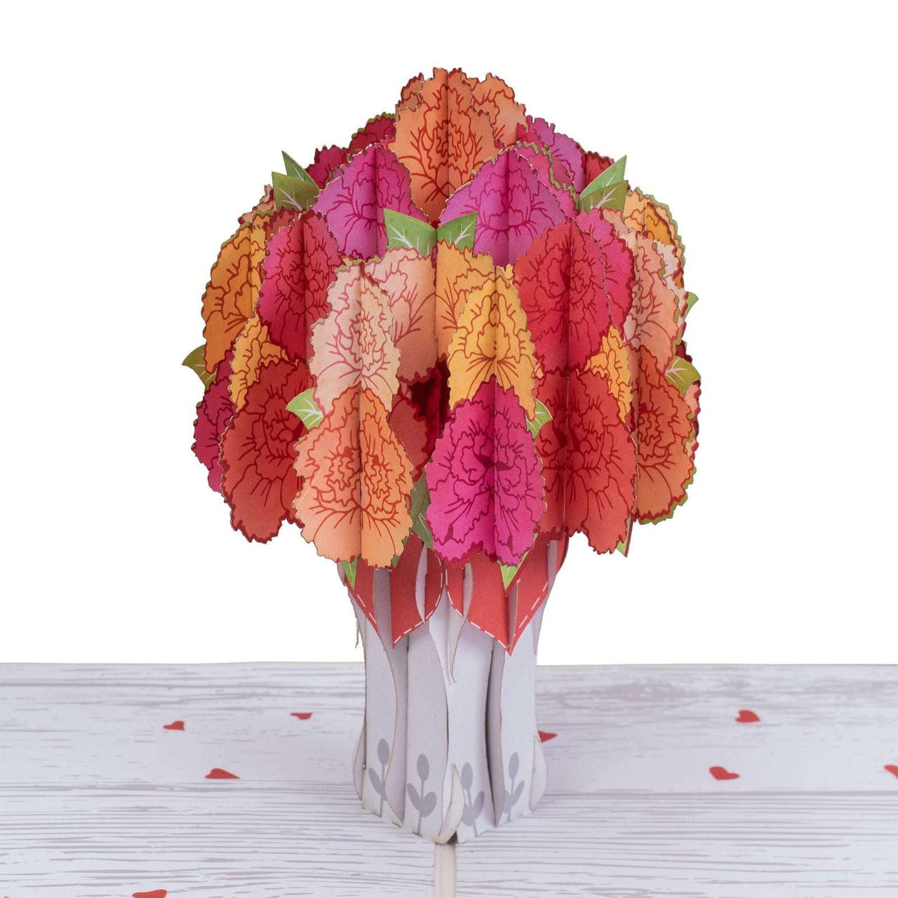 Carnation Bouquet Pop Up Card