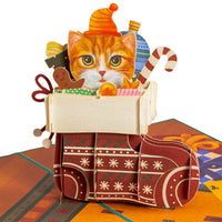 Thumbnail for Christmas Cat Pop Up Card
