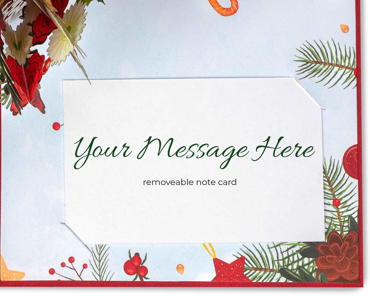 Christmas Flowers Pop-up Card