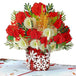 Christmas Flowers Pop-up Card