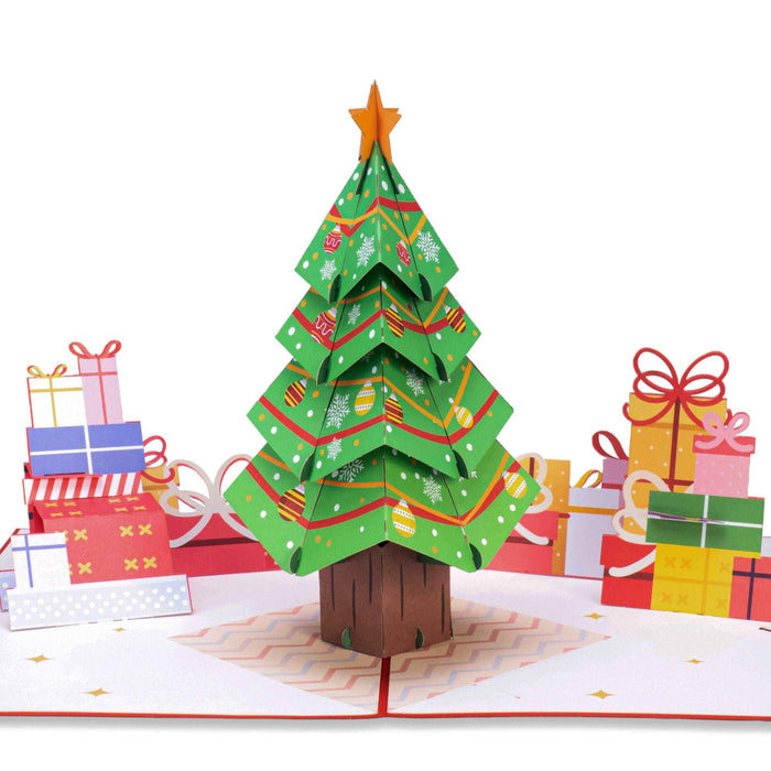 Christmas Tree Pop Up Card pop-up Christmas card open