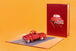 Open Classic Truck Pop Up Card showcasing a 3D red vintage truck on a road scene.