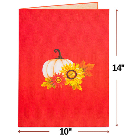 HugePop Pop Up Harvest Bouquet, With Detachable Flowers, 10"x14"