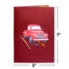Red Classic Truck Pop Up Card with a 5x7-inch cover featuring a vintage truck design.