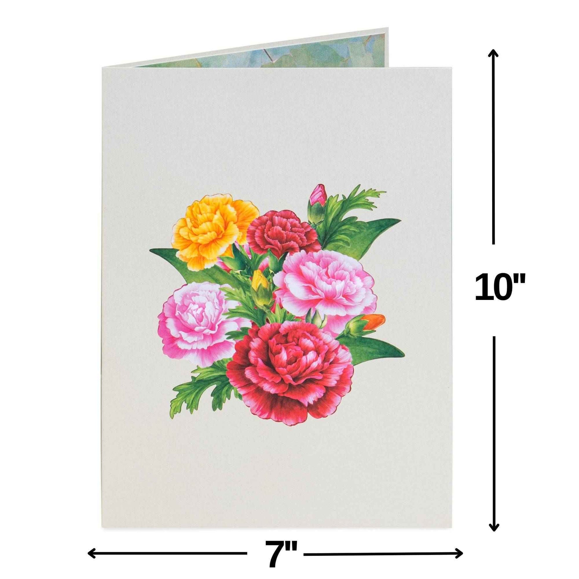 Carnation Bouquet Pop-Up Card for Meaningful Moments