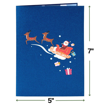 Santa Sleigh Pop Up Christmas Card