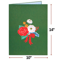 Thumbnail for HugePop Christmas Joyous Flower Bouquet Pop Up Card