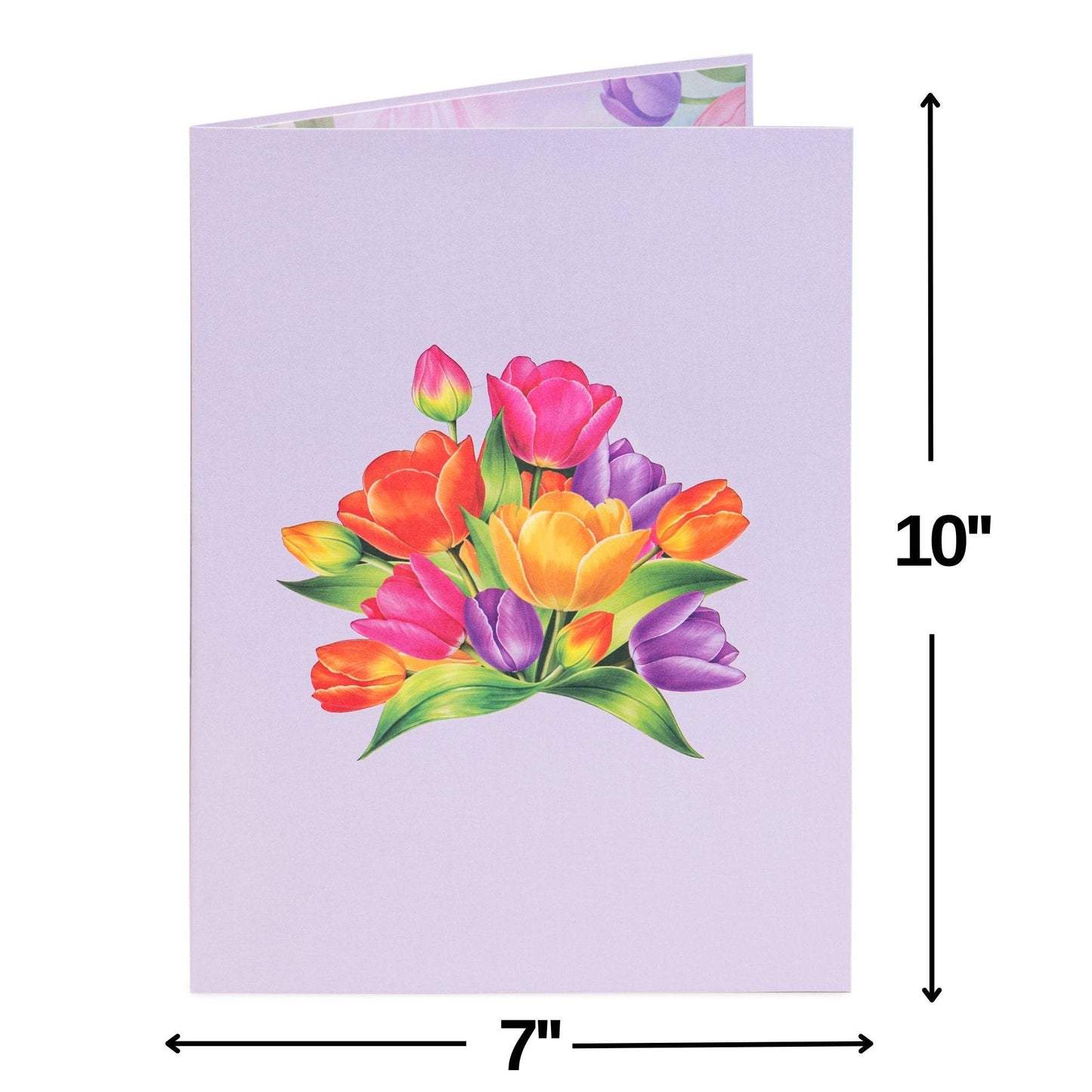 Tulips Pop-Up Card with Keepsake for Any Occasion