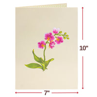 Thumbnail for Orchid Flower Bouquet Pop Up Card - Oversized 10