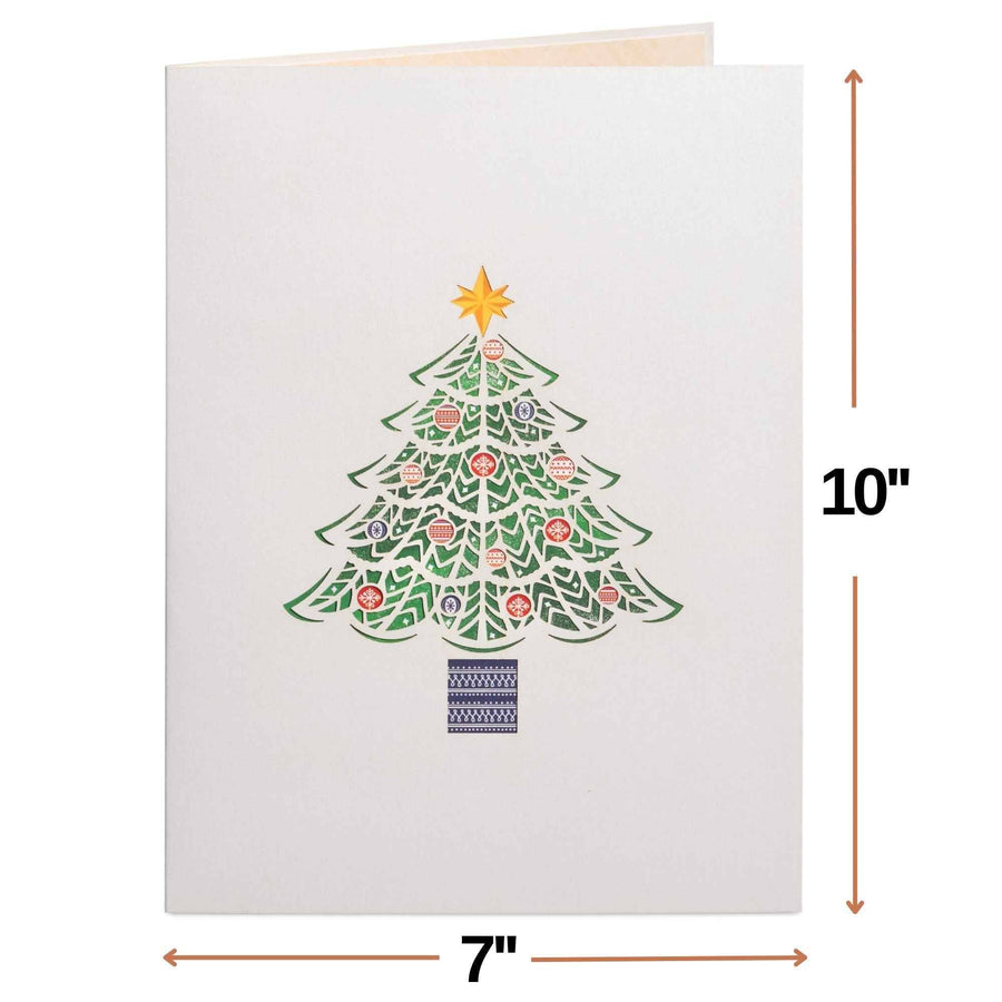 Christmas Tree Keepsake pop-up card closed cover