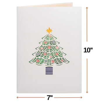 Oversized Christmas Tree Pop Up Card, 10