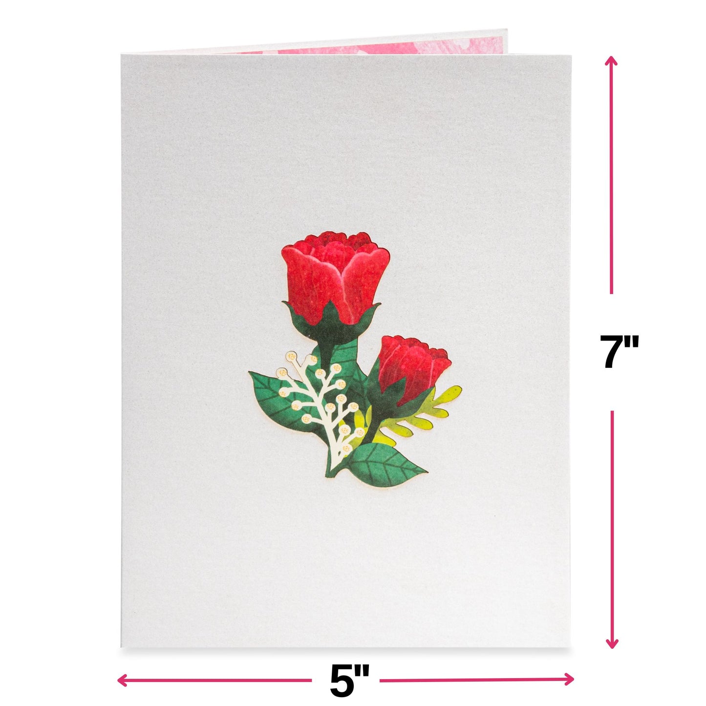 Lovely Roses Pop Up Card - 5"x7"