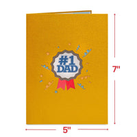 Thumbnail for #1 Dad Trophy Pop Up Father's Day Card