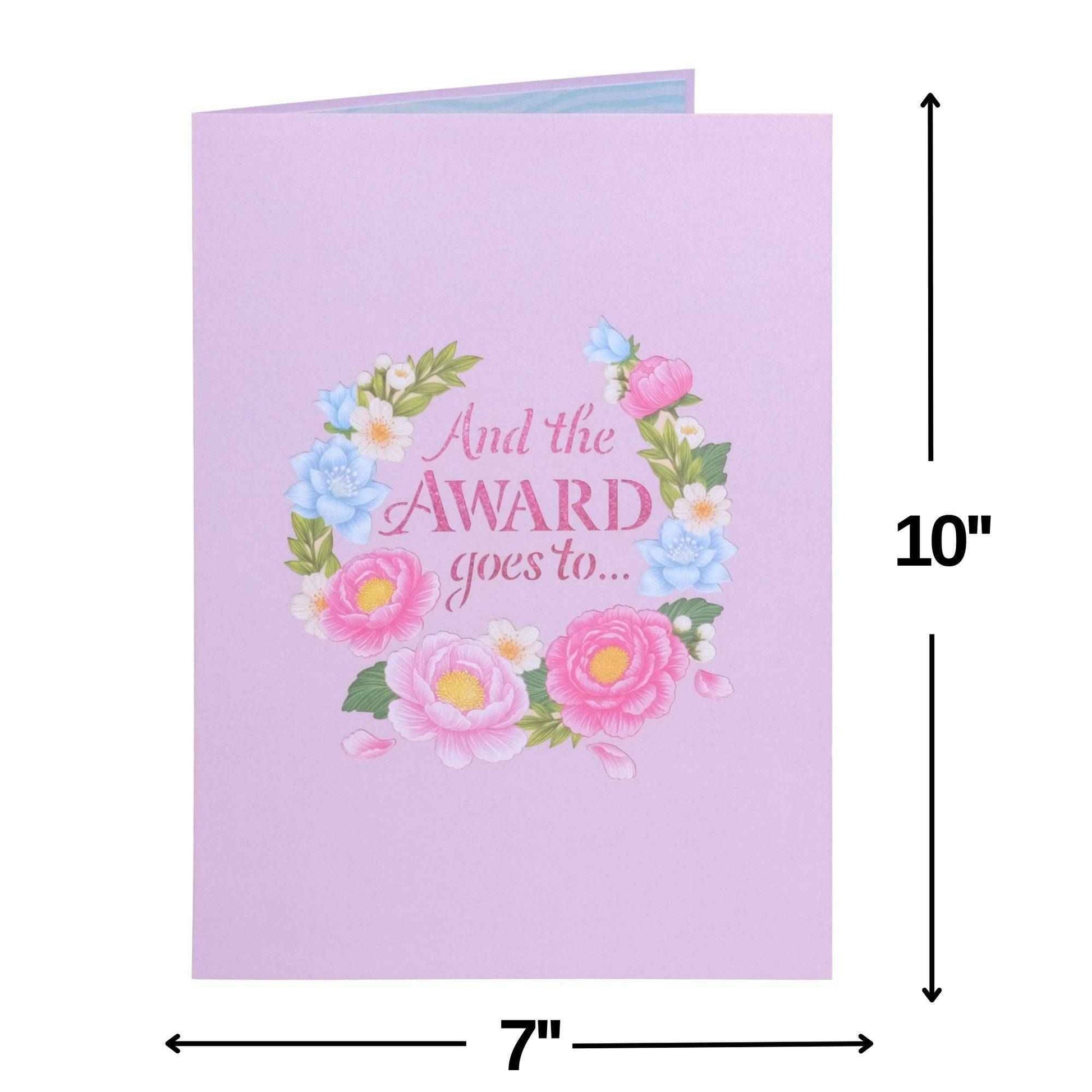 Best Mom Floral Award Pop Up Card