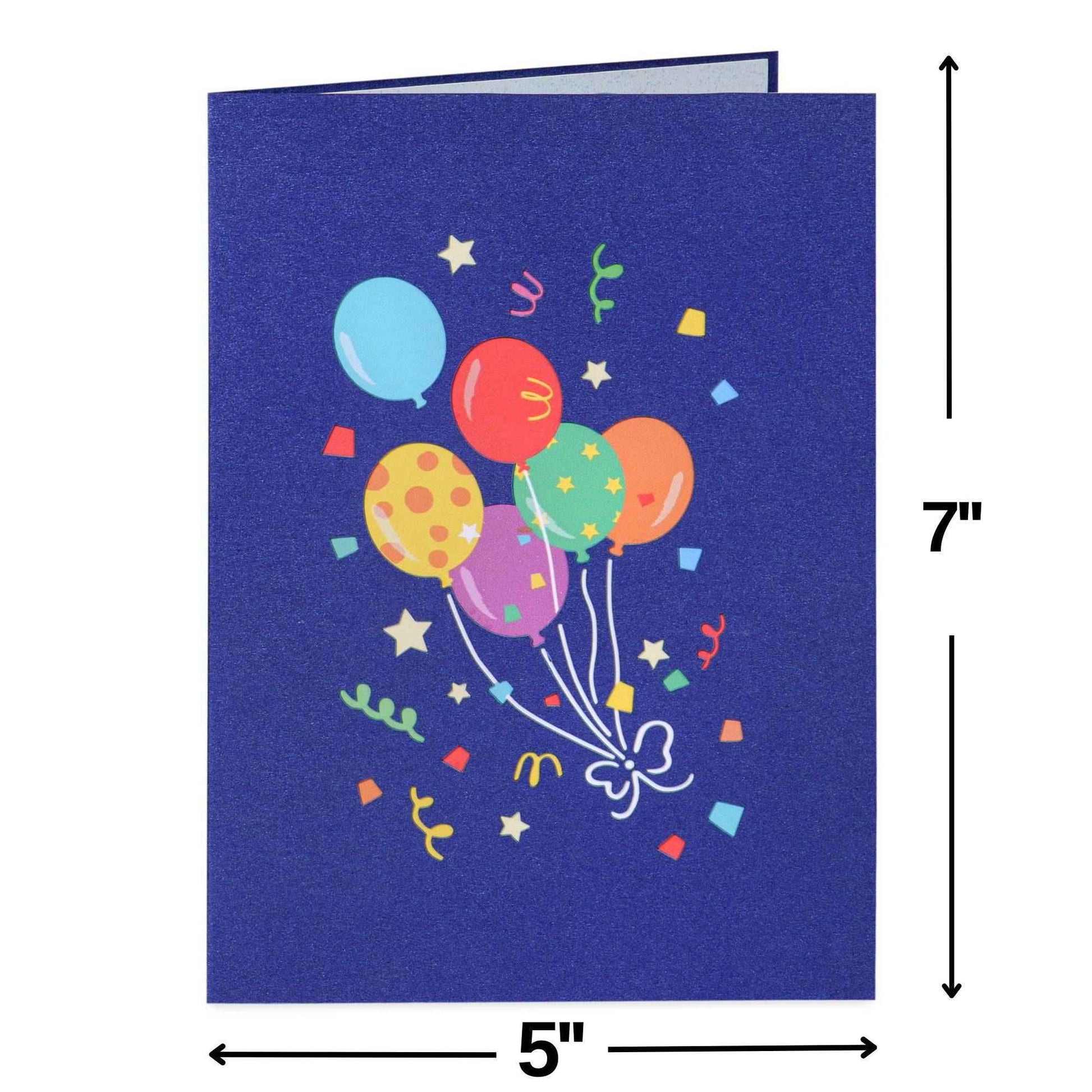Happy Birthday Balloons Pop Up Card
