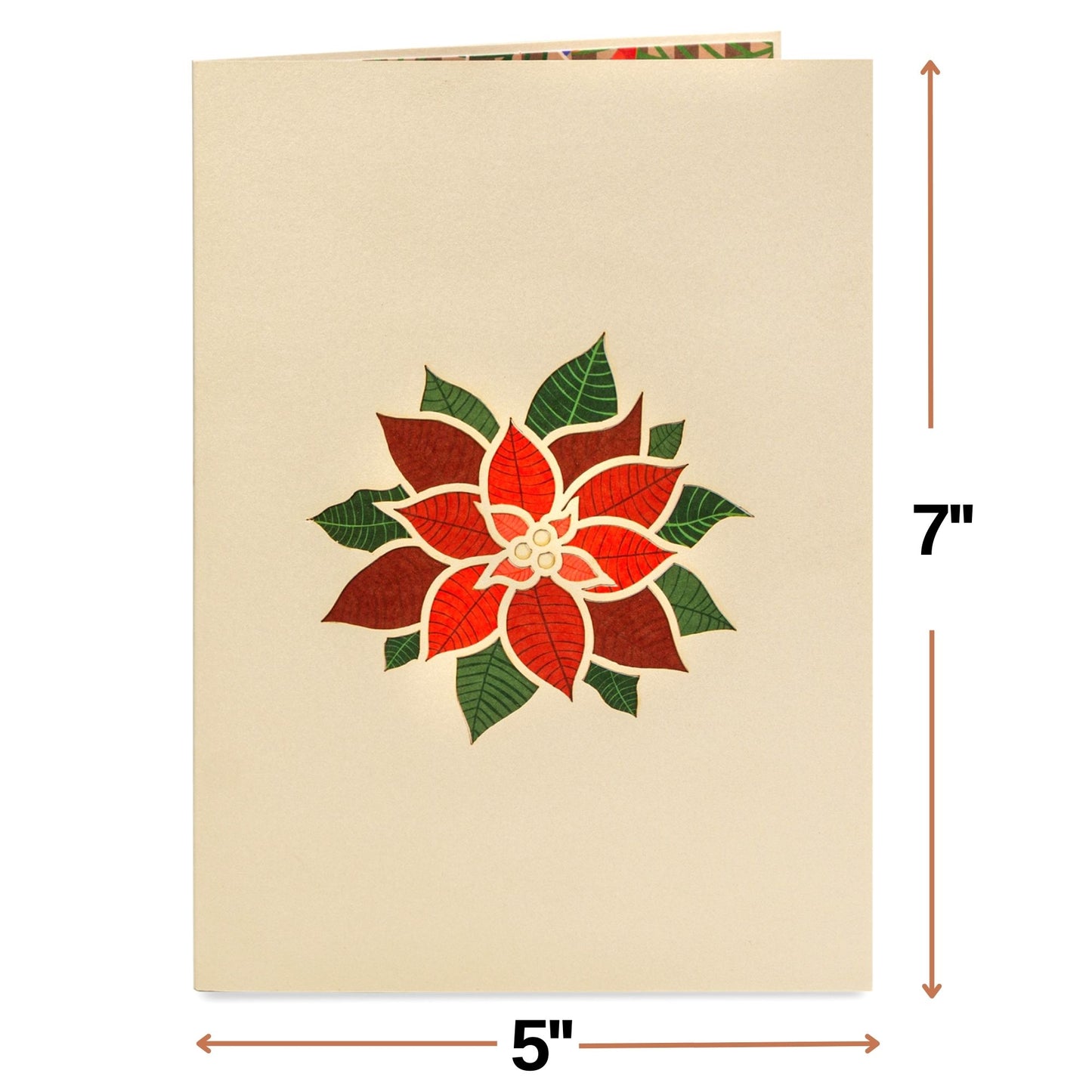 Poinsettias Plant Pop Up Card