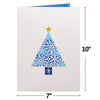 Oversized Magical Christmas Tree Pop Up Card, 10" x 7" Includes Envelope and Note Tag