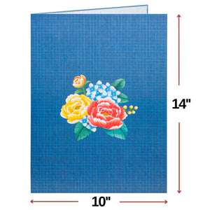 HugePop Winter Wonderland Flower Bouquet Pop Up Card