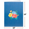 HugePop Winter Wonderland Flower Bouquet Pop Up Card
