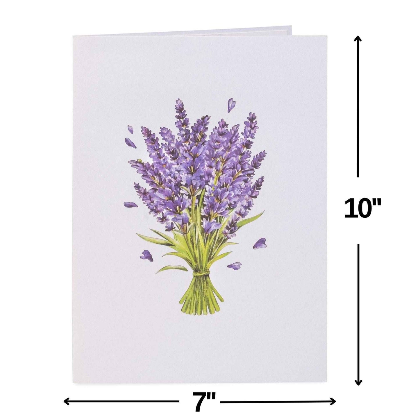 Lavender Flower Bouquet Pop Up Card with Keepsake