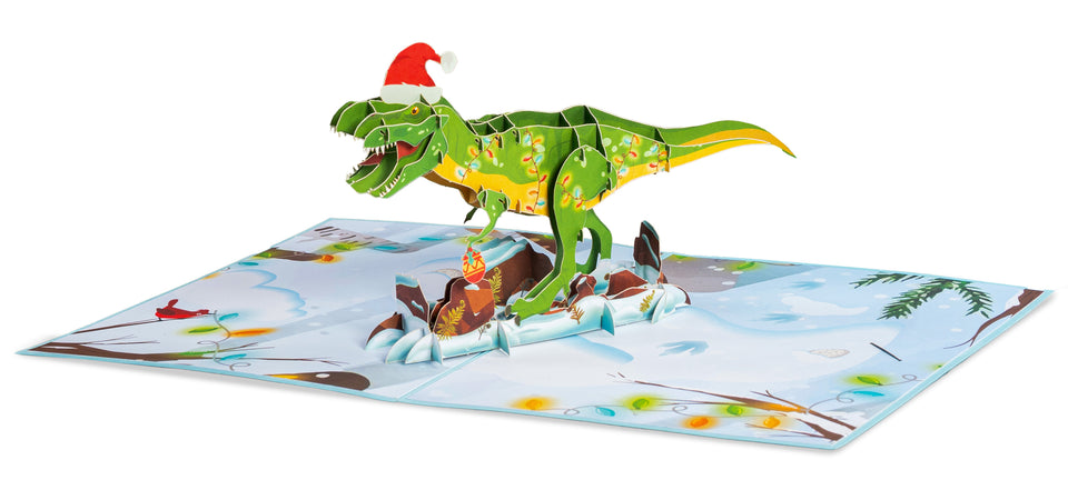 Christmas Dinosaur Pop Up Card