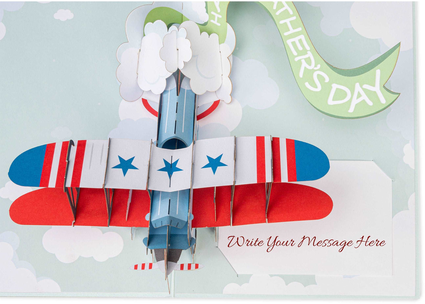 Happy Fathers Day Plane Pop Up Card