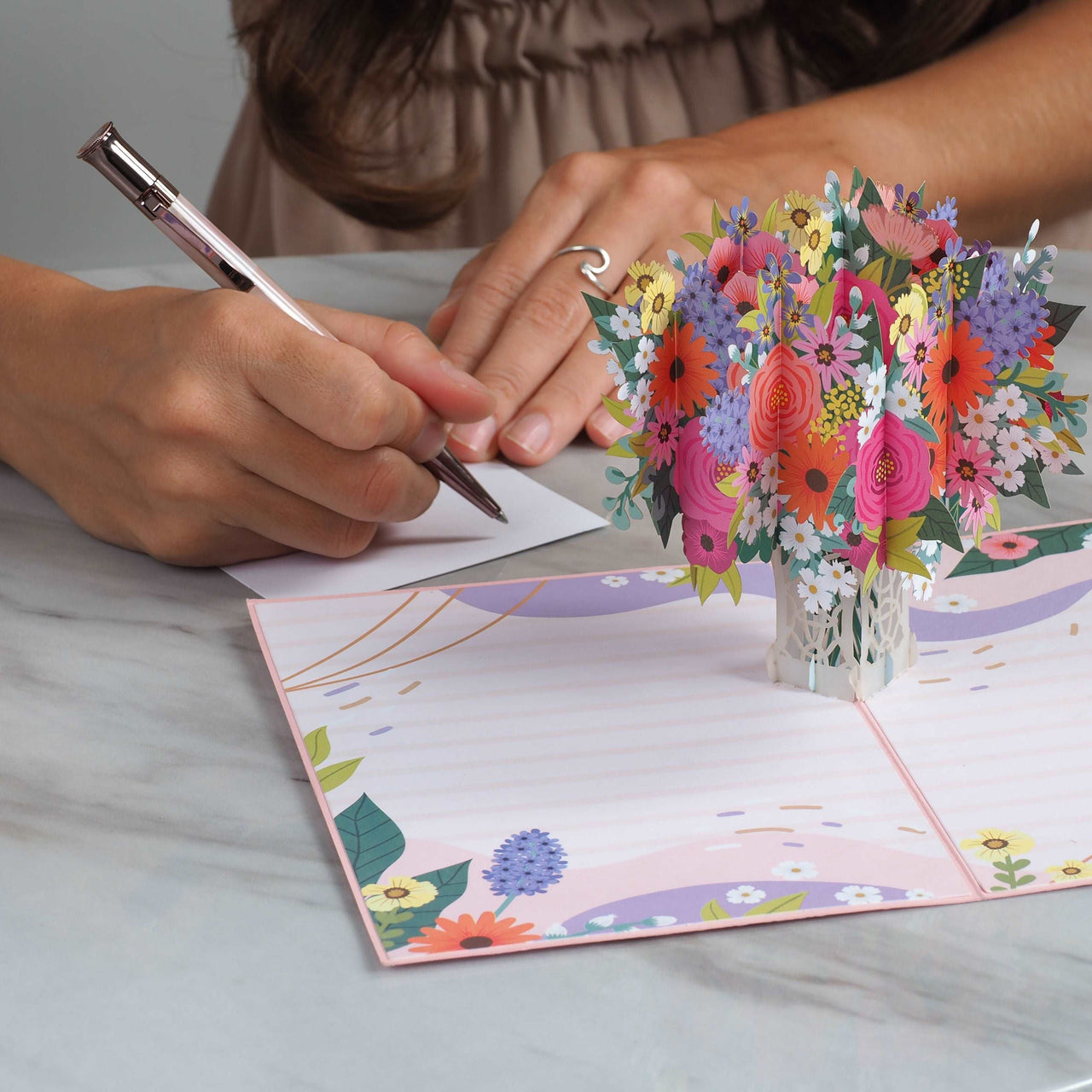 Floral Arrangement Pop Up Card