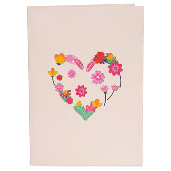 Flower Heart Pop Up Card