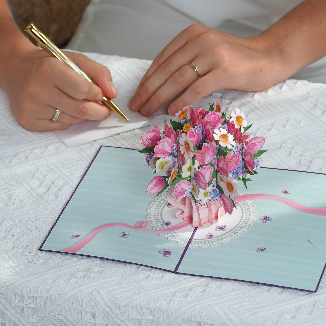 Flower Watering Can Pop Up Card