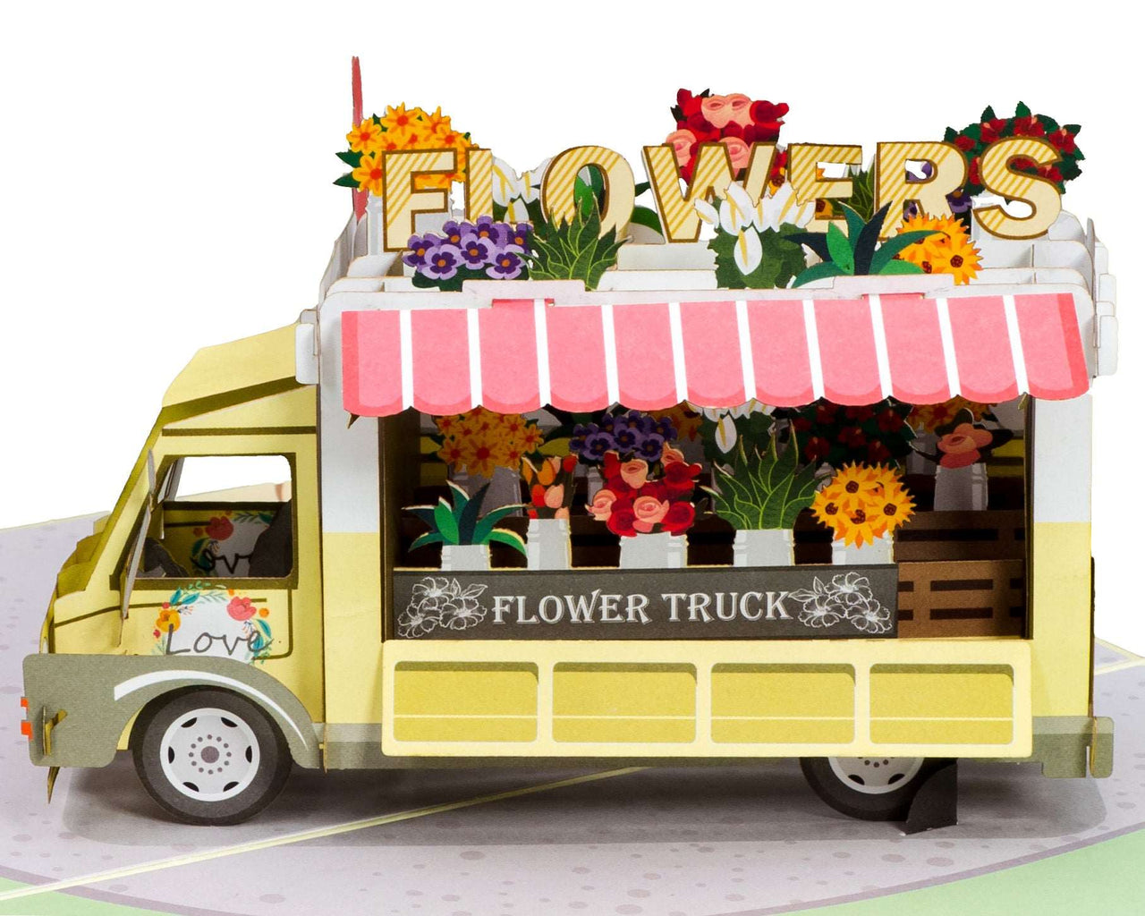 Flower Truck Pop Up Card