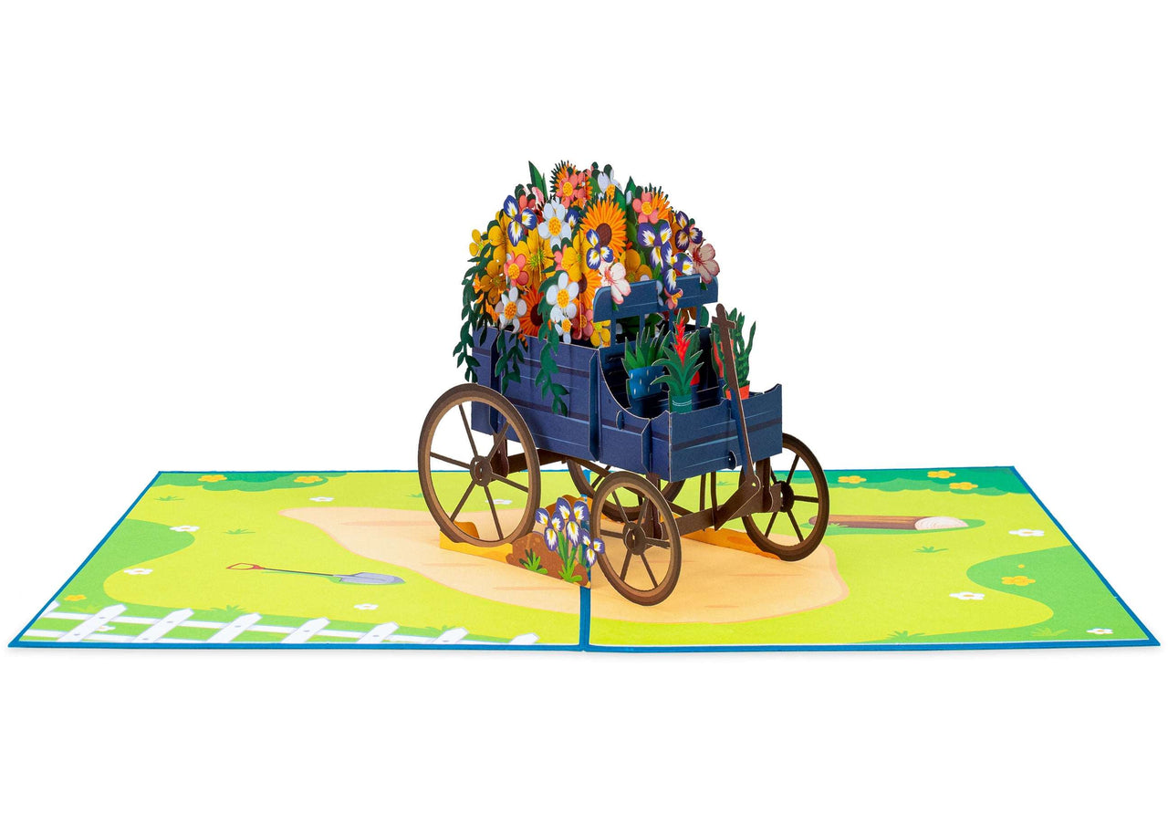 Flower Wagon Pop Up Card