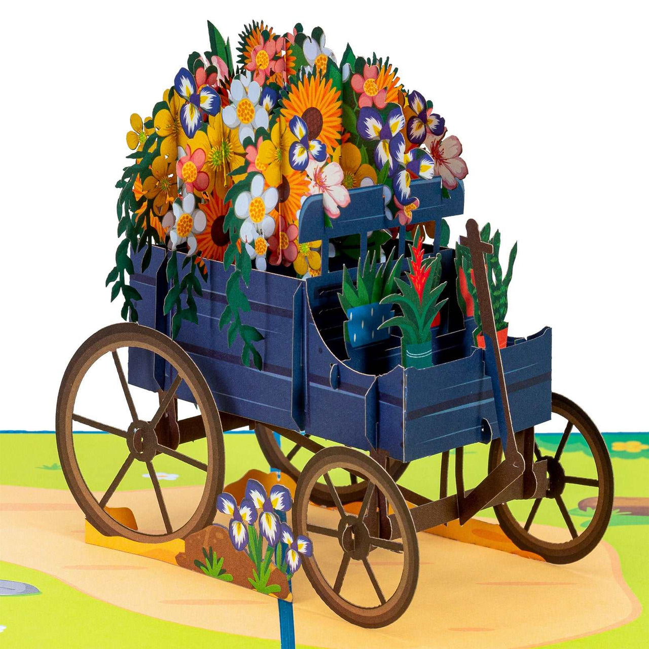 Flower Wagon Pop Up Card