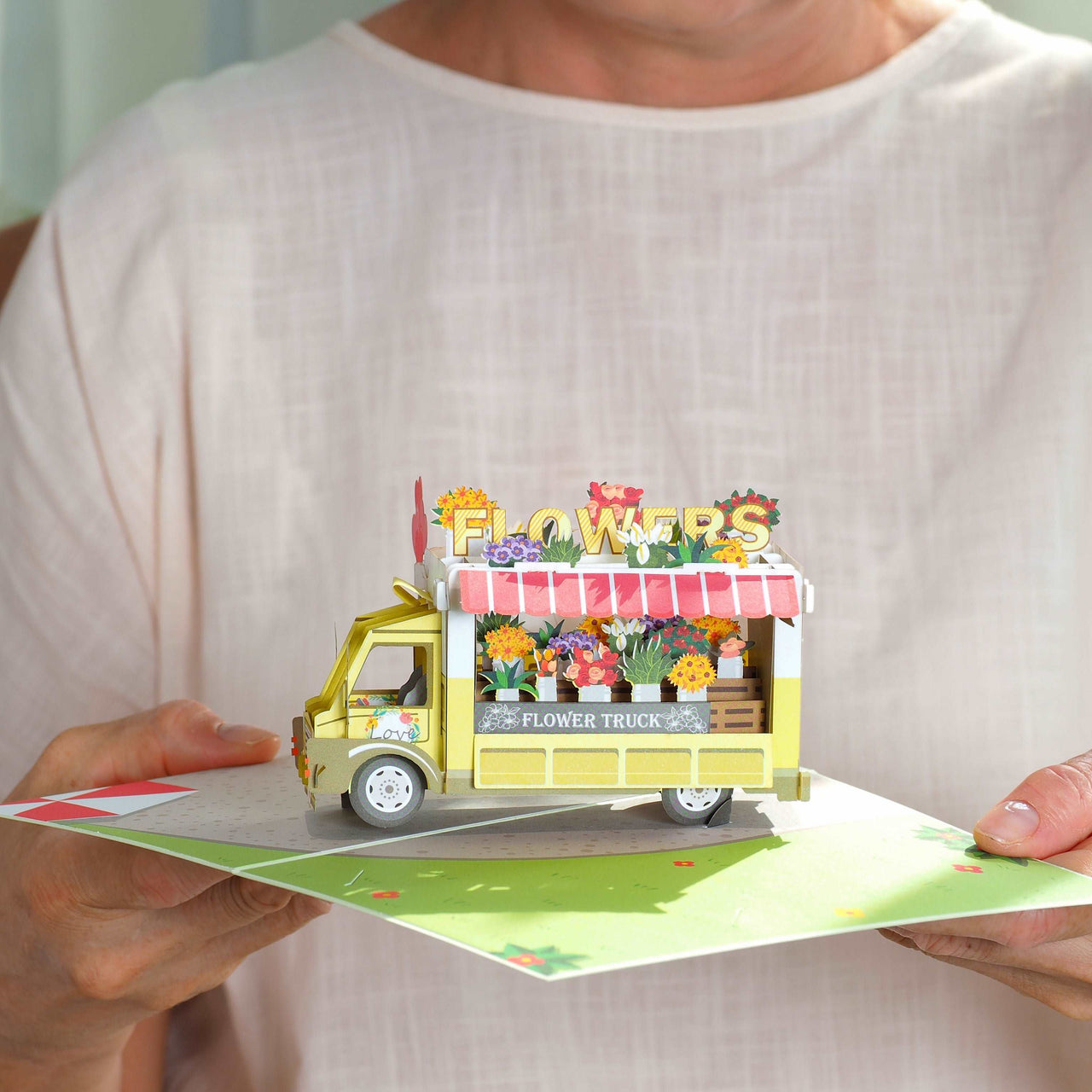 Flower Truck Pop Up Card