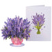 Lavender Flower Bouquet Pop Up Card with Keepsake