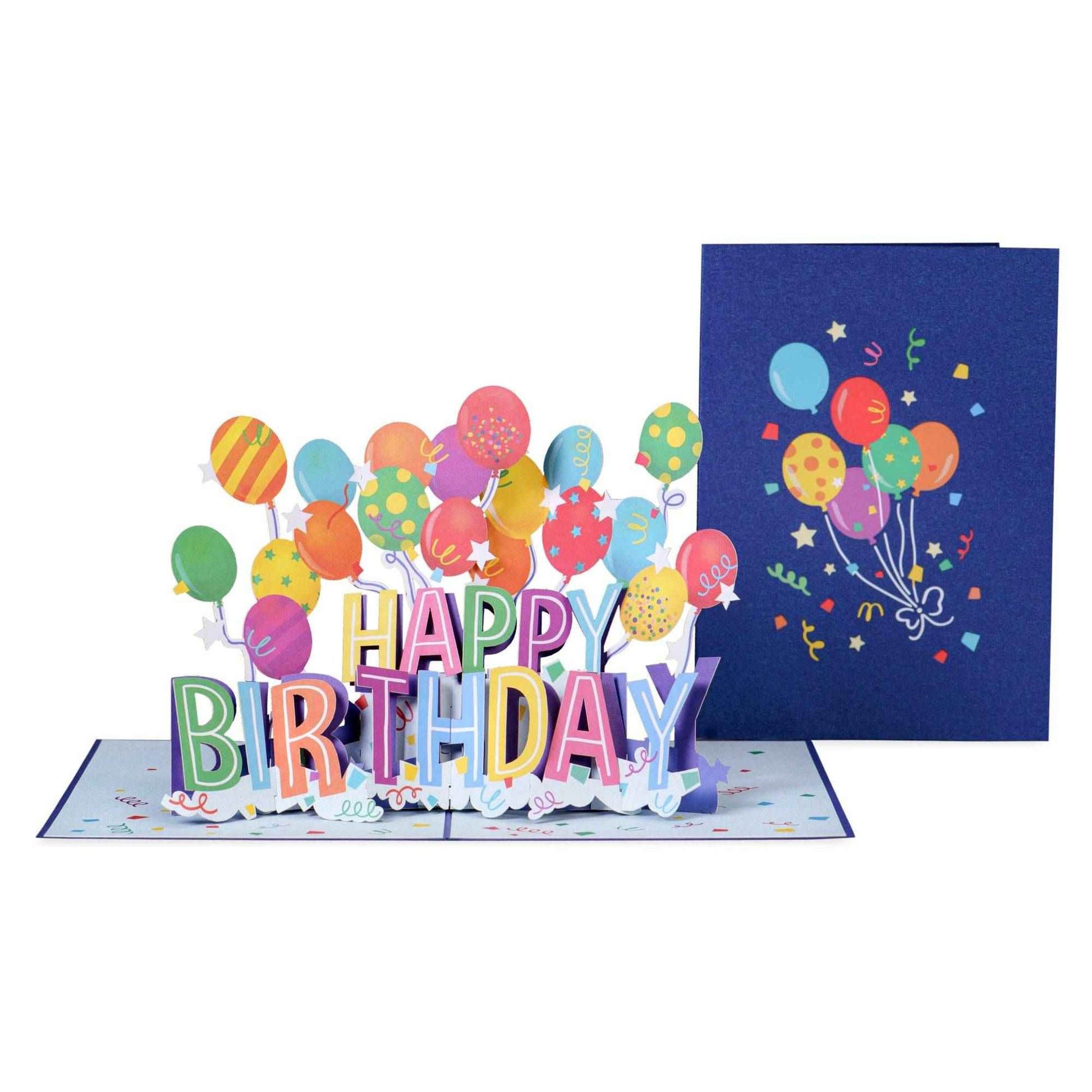 Happy Birthday Balloons Pop Up Card