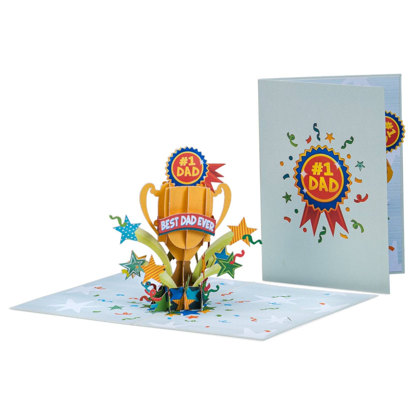 #1 Dad Trophy Pop Up Card for Special Moments