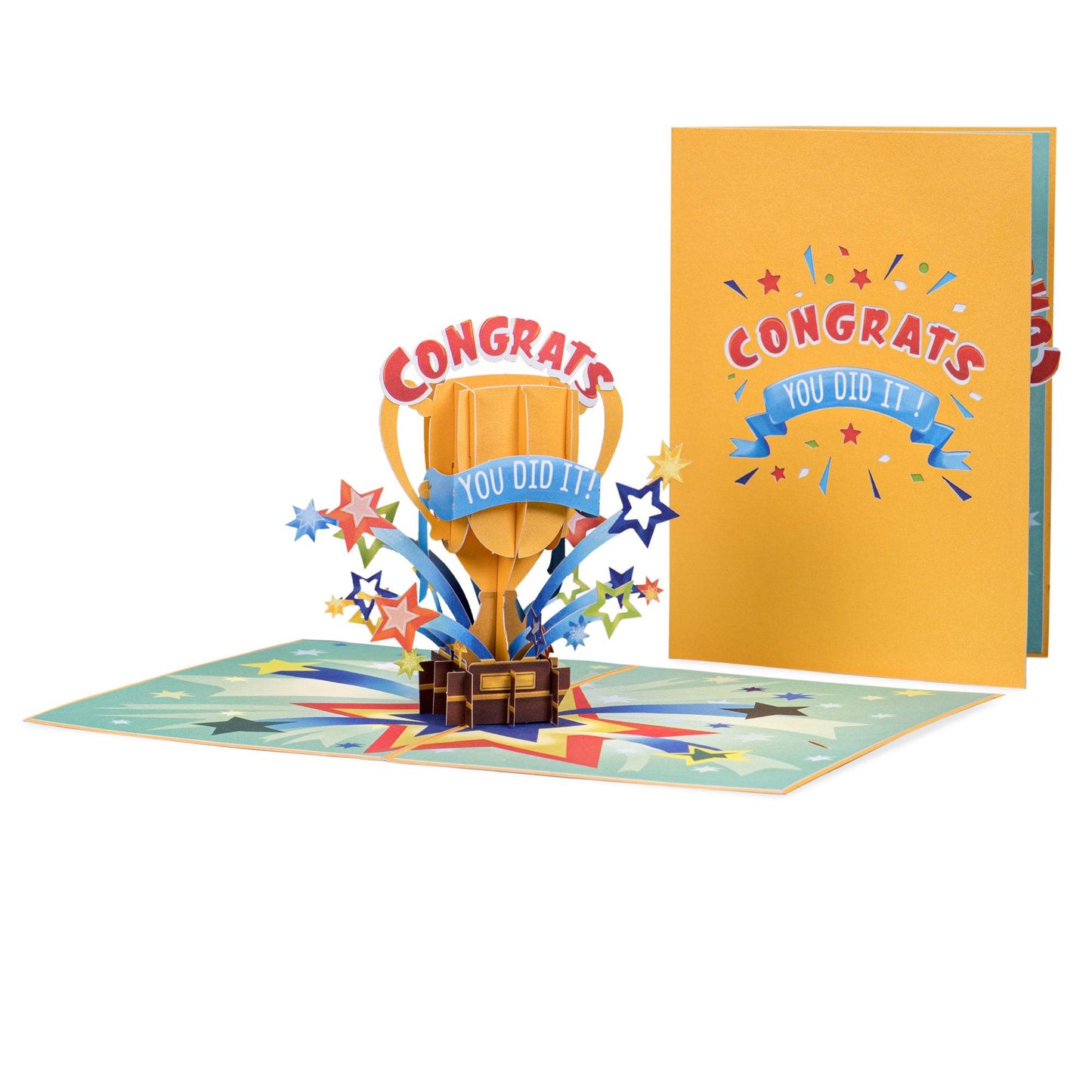 Trophy Popup Congratulations Card for Achievements
