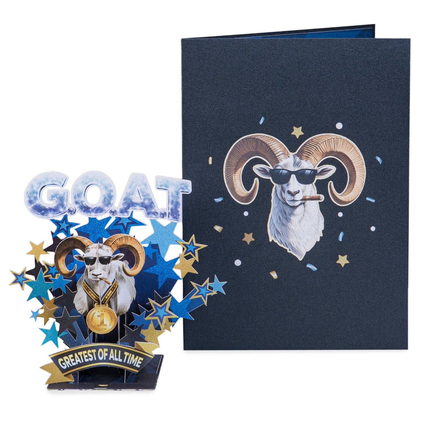 G.O.A.T. Pop Up Greeting Card for Special Occasions
