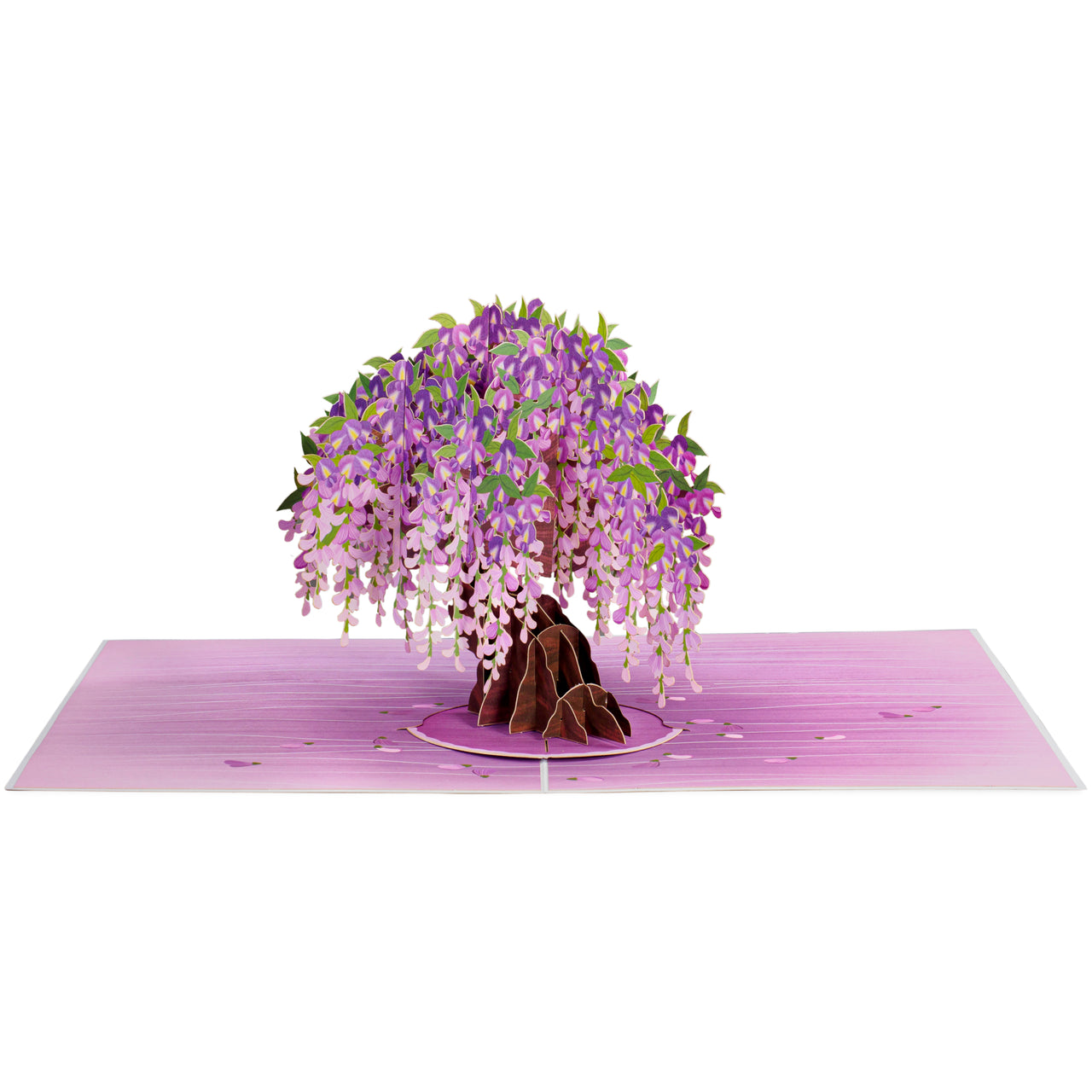 Wisteria Tree Pop Up Card- Oversized 10" x 7" Cover