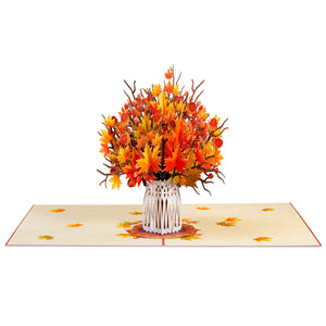 HugePop Pop Up Maple Leaf Bouquet, With Detachable Flowers, 10"x14"