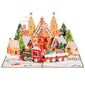 Gingerbread Town Pop Up Card